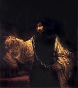 Rembrandt van rijn Aristotle with a Bust of Homer oil painting picture wholesale